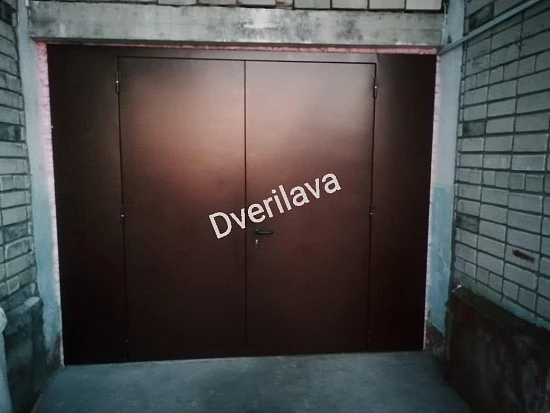 Двупольная дверь с глухими элементами слева и справа
